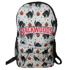 Backwoods Halloween Backpack Bag Black Cat Pumpkin Jack O Lantern Bookbag‎